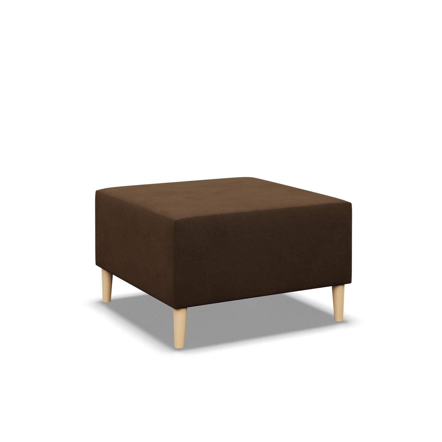 SITZPOUF 70 X 70 BLANK, Braun - Braun, Textil (71/40/71cm)