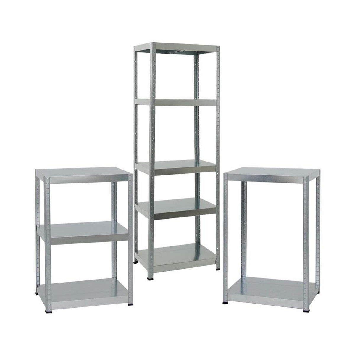 SCHWERLASTREGAL Steel Eagle 2er-Set mit 2x 180x60x40 cm Fachlast 130 kg Verzinkt - Silberfarben, Metall (120/180/40cm) - PROREGAL