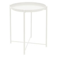 BEISTELLTISCH Rund Weiß 45/52 cm - Weiß, Metall (52/45/52cm) - ML-DESIGN
