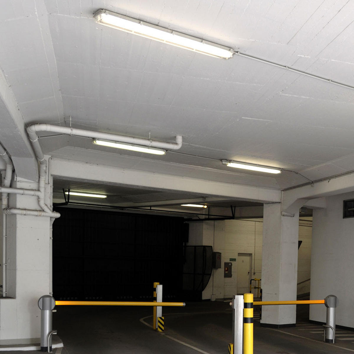 LED DECKENLEUCHTE Weiß Kunststoff 10er Set - Weiß, Kunststoff (150/6.5/5.8cm)