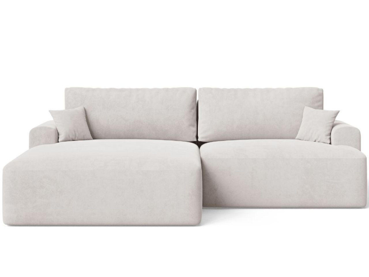 ECKSOFA Serene Grau Links - Grau, Holz/Textil (259/145cm) - Graingold