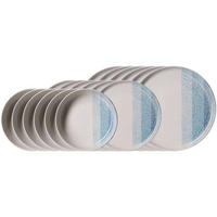 TELLER-SET Trio Blau 18er Set - Blau, Keramik (2/2/2cm) - Ritzenhoff Breker