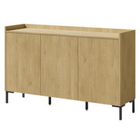 KOMMODE mit Klapptüren Liam 3D 150 Cremona-Eiche - Eichefarben/Schwarz, Holzwerkstoff/Metall (150/92/41cm) - mzm24