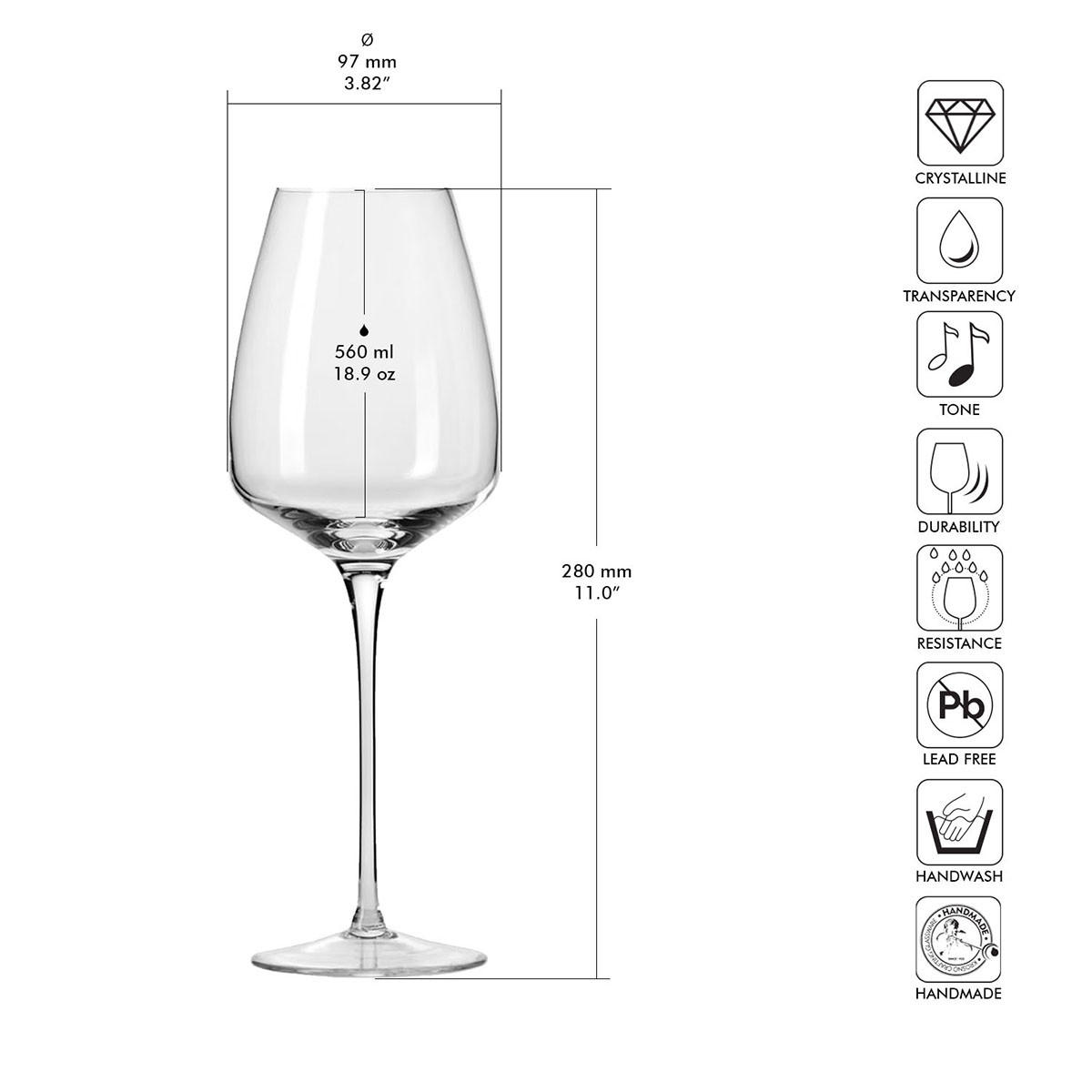 ROTWEINGLÄSER Perfect Serve, 2er-Set, 560 ml - Transparent, Glas (0.56L) - Krosno Glass