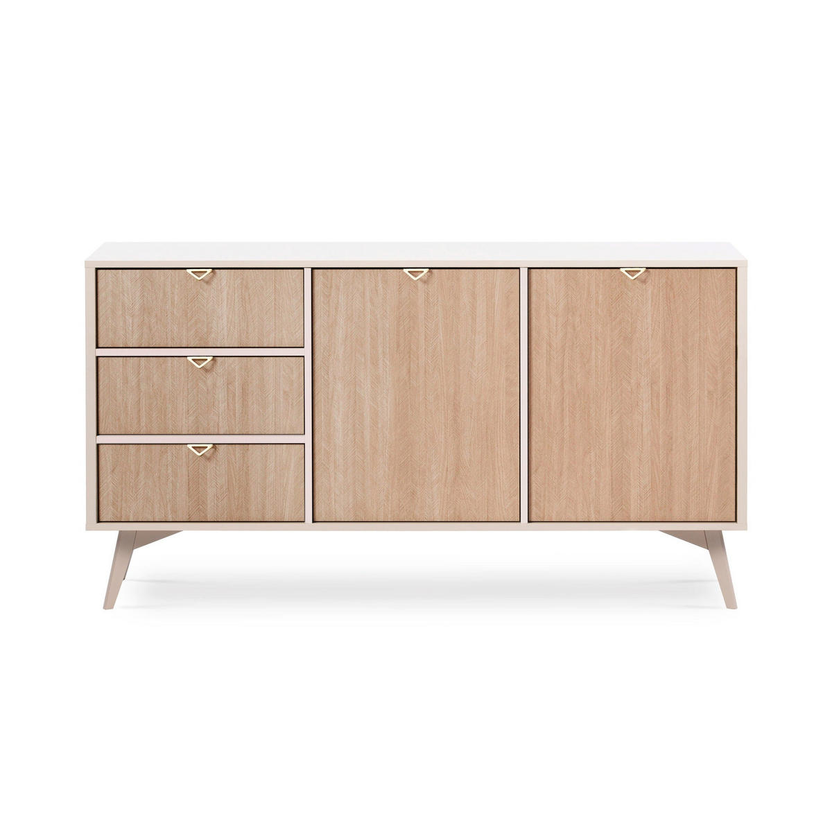 KOMMODE Mandala Eukalyptus - Sandfarben, Holz (158/80/38cm) - Pillovely