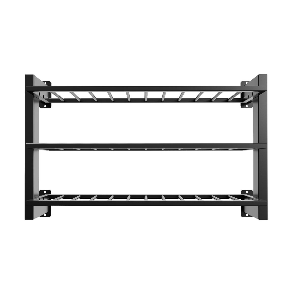 WEINREGAL Canary Metall,Schwarz, Für 36 Weinflaschen 60/100/30cm - Schwarz, Metall (30/60/100cm) - Metalo Pro