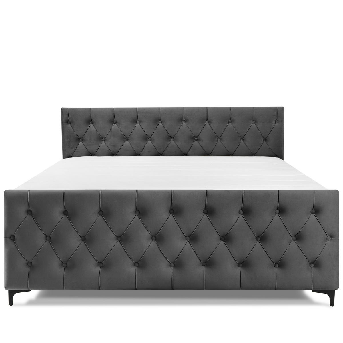 POLSTERBETT ARDEA, Anthrazit - Anthrazit/Schwarz, Holz/Holzwerkstoff (180/200cm) - KONSIMO®