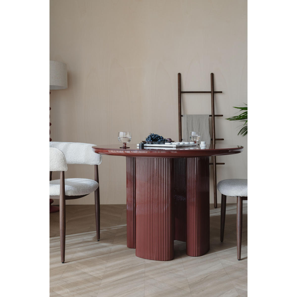 ESSTISCH Timo Rot - Rot, Holzwerkstoff (110/110/76cm) - Housecraft Living