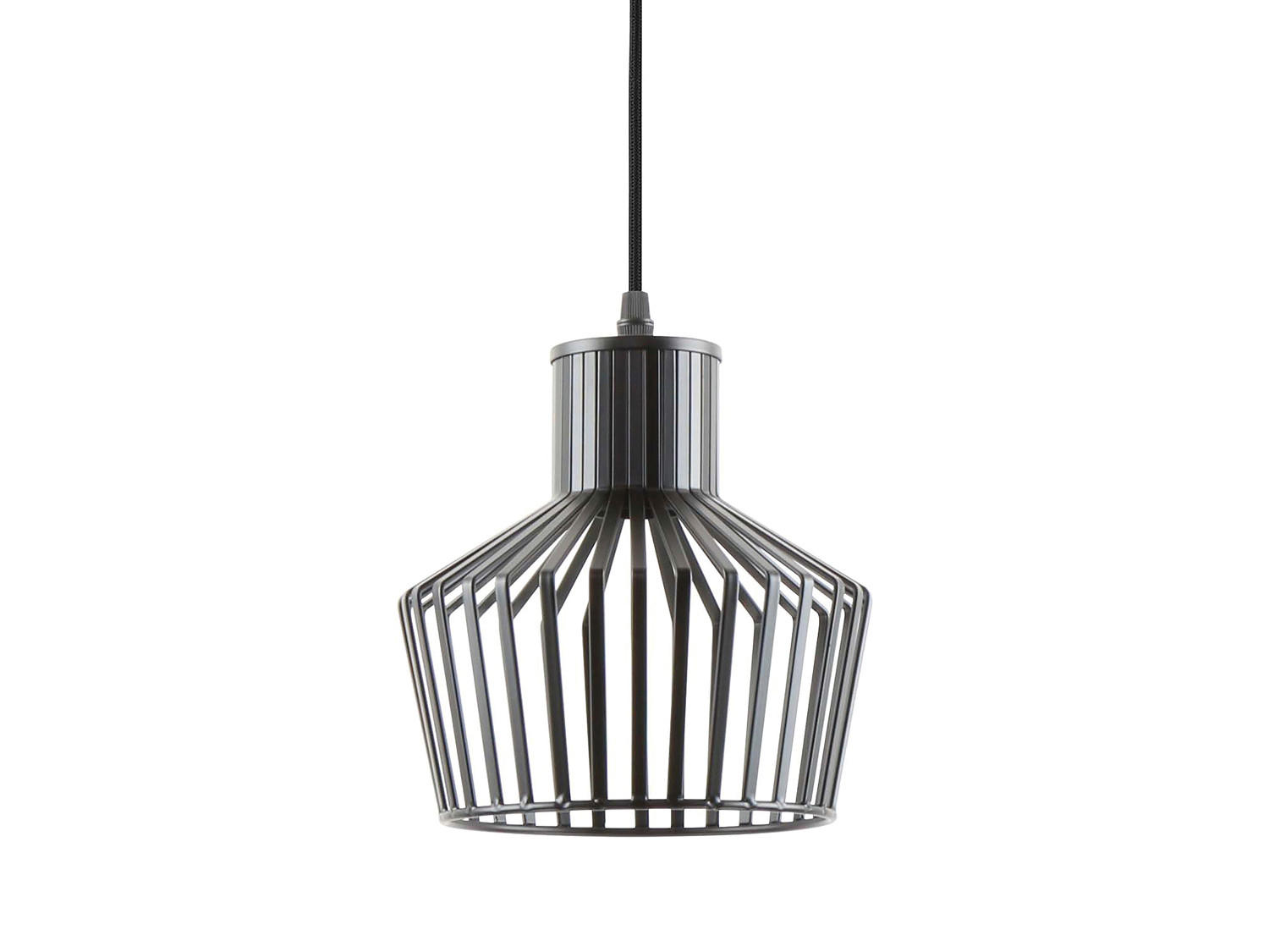 HANGELAMPE Lignes Cap 18/18/14 cm - Schwarz, Metall (18/18/14cm) - Leitmotiv