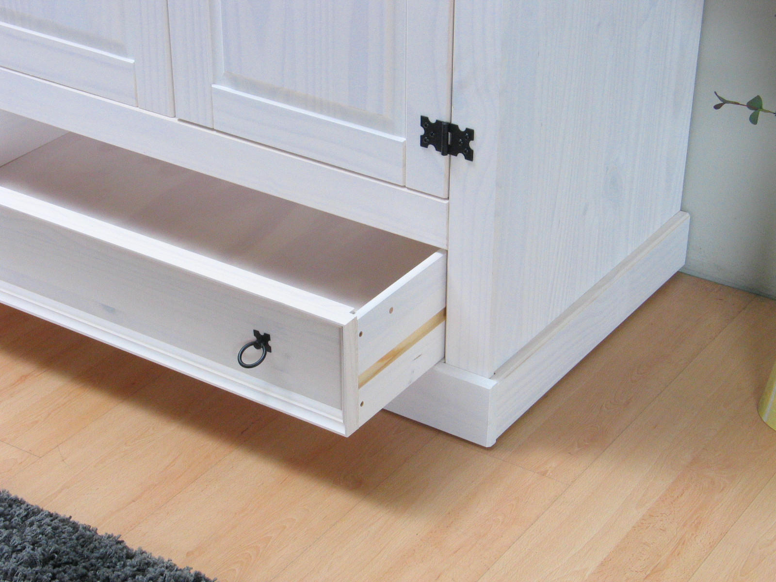 Thumbnail - ebuy24 Kleiderschrank, Weiß, Holz, Textil, 244x196x58 cm, Schlafzimmer, Kleiderschränke