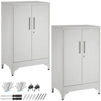 AKTENSCHRANK Blake, Kippschutz, höhenverstellbare Füße, grau - Grau, Metall (60/100/40cm) - tectake