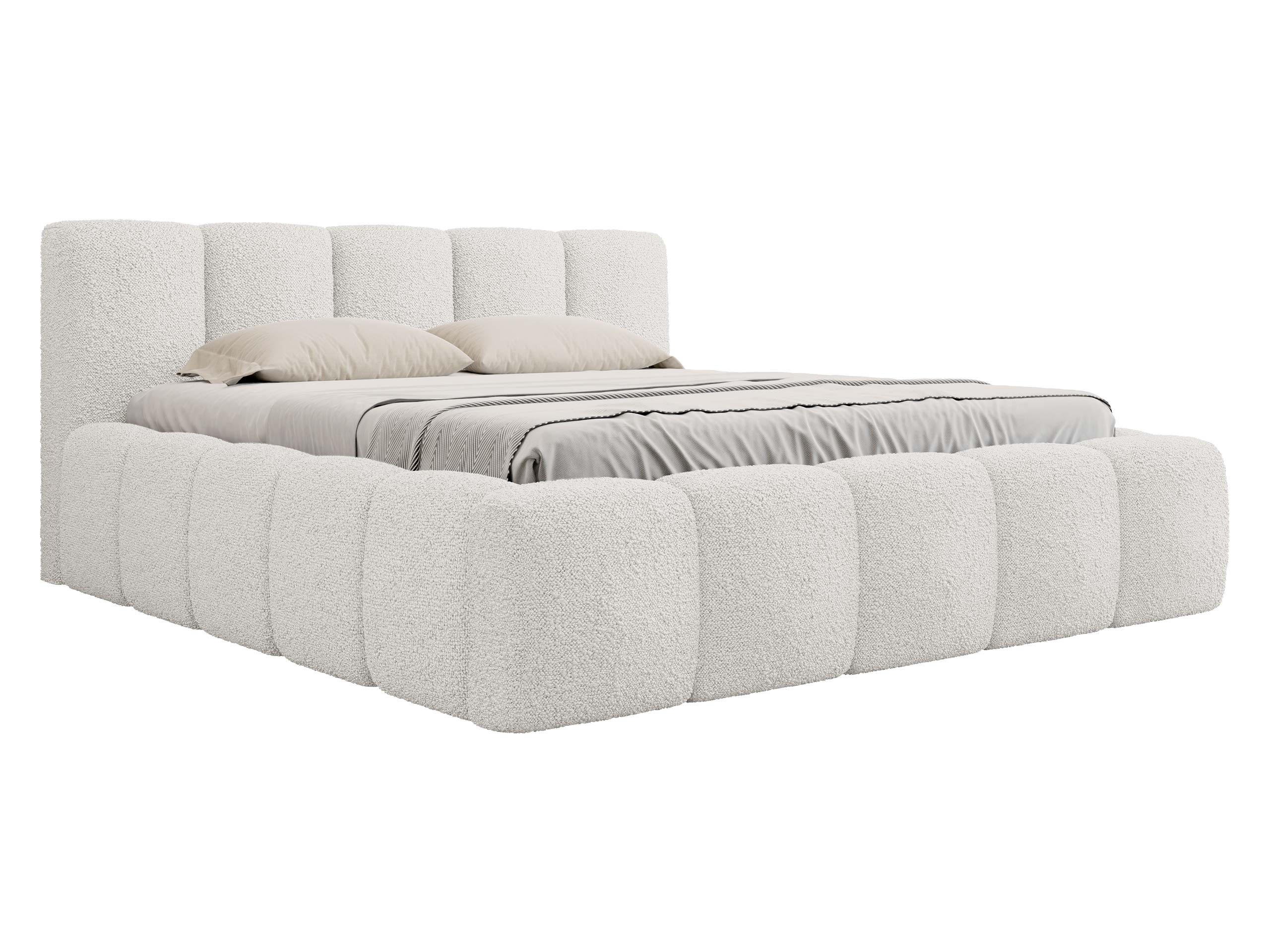 POLSTERBETT Kevson Boucle - Creme, Holzwerkstoff/Textil (160/200cm) - MIRJAN24