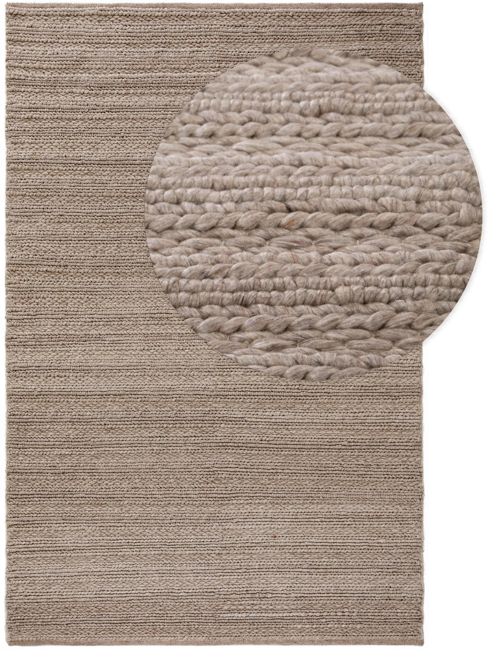 WOLLTEPPICH Dina Beige 120x170 cm - Beige, Textil (120/170cm) - benuta Pure