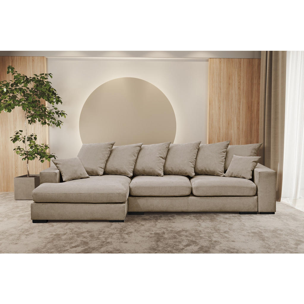 Thumbnail - Kaiser Möbel Ecksofa, Beige, Holz, L-Form, 285x155 cm, Wohnzimmer, Sofas & Couches, Wohnlandschaften, Ecksofas