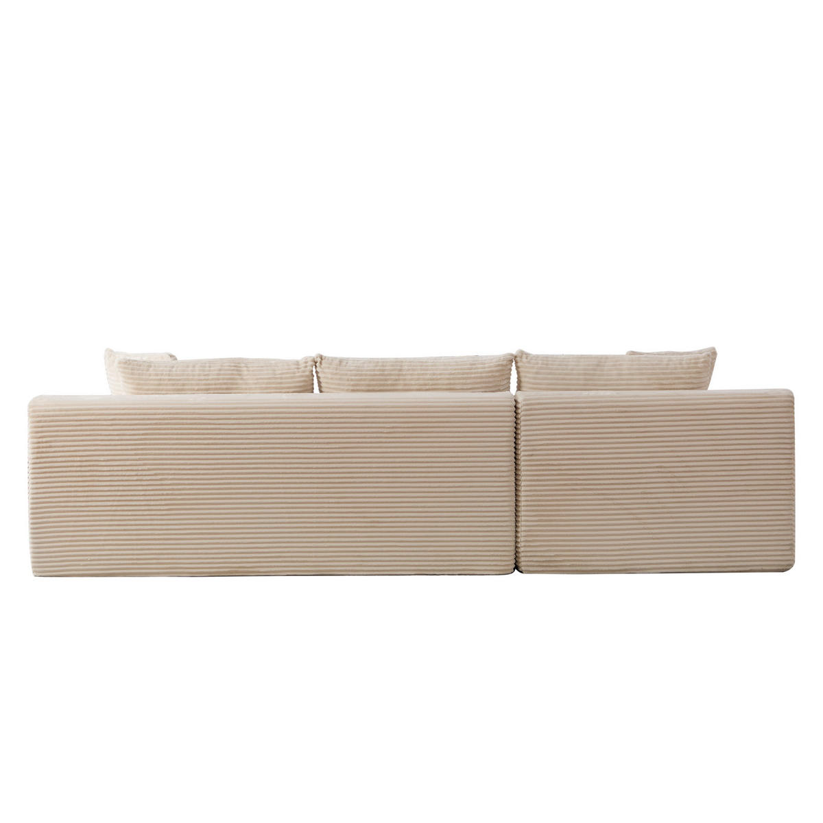 ECKSOFA 272/174/74.5 cm Beige mit 30D hochelastischem Schaumstoff und rutschfestem Boden - Beige, Textil (174/74.5/272cm) - Oxeza