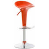 BARHOCKER Kunststoff Orange - Chromfarben/Orange, Kunststoff/Metall (37/87/37cm) - CLP