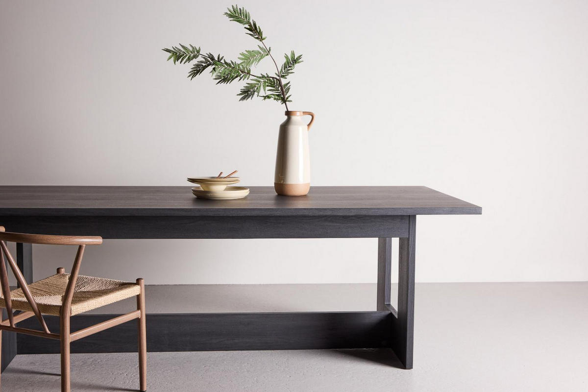 ESSTISCH, Milly, Schwarz, MDF, 100 x 235 x 75 cm - Schwarz, Holzwerkstoff (235/100/75cm) - ebuy24