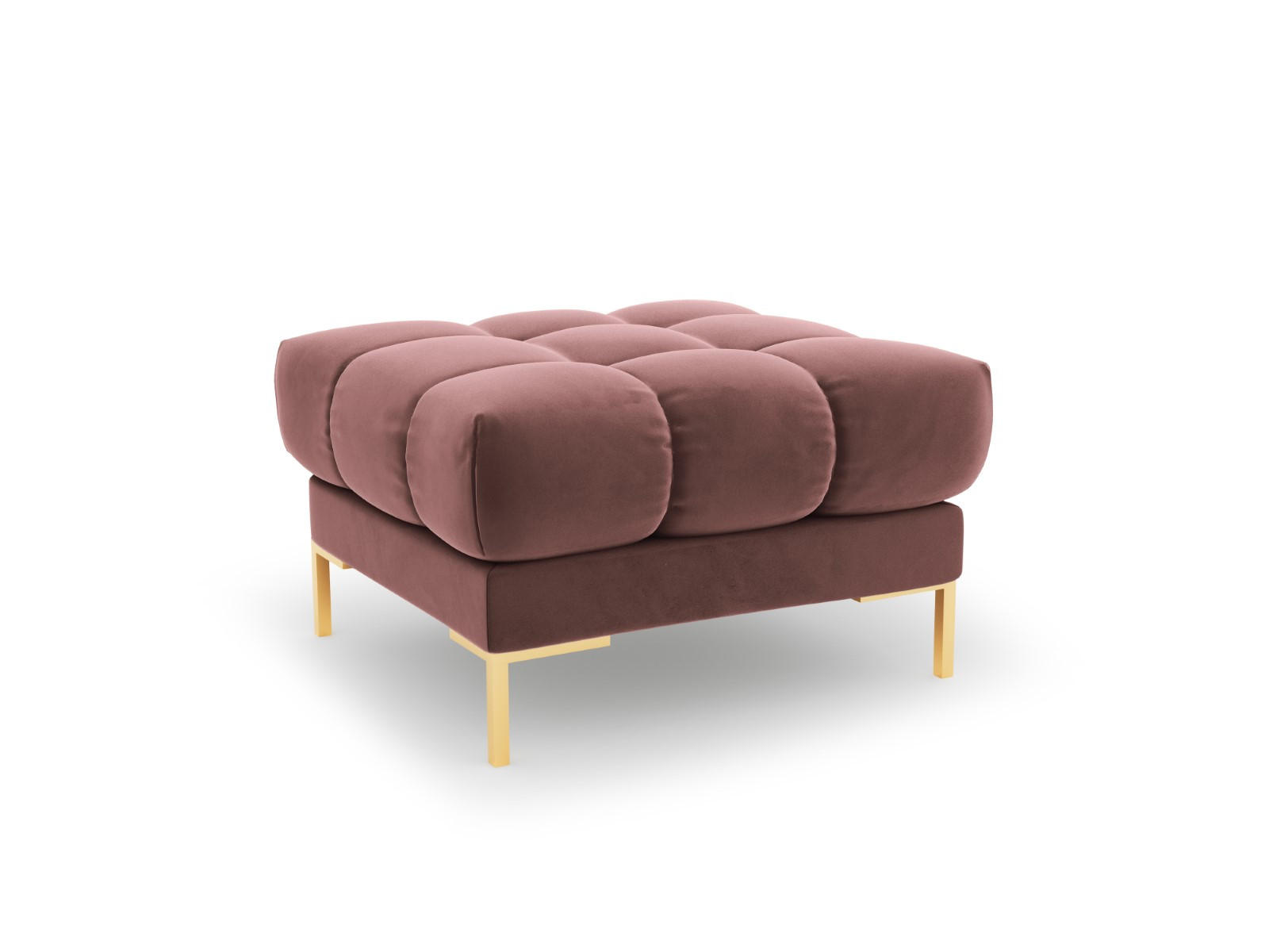 POUF Mamaia aus Samt rosa - Pink, Textil (60/41/60cm) - Micadoni