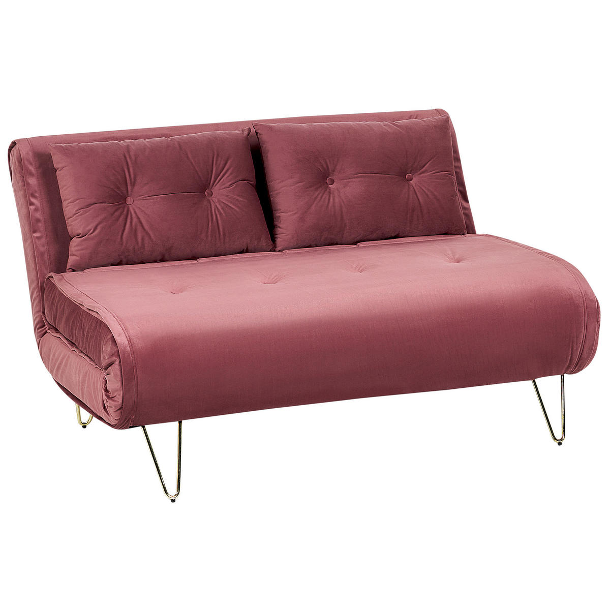 3-SITZER SOFA SET Samtstoff Rosa Vestfold - Pink, Textil (130/78/81cm) - Beliani
