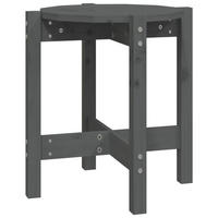 COUCHTISCH Grau Ø 42,5x45 cm Massivholz Kiefer - Grau, Holz (42.5/42.5/45cm) - furnicato