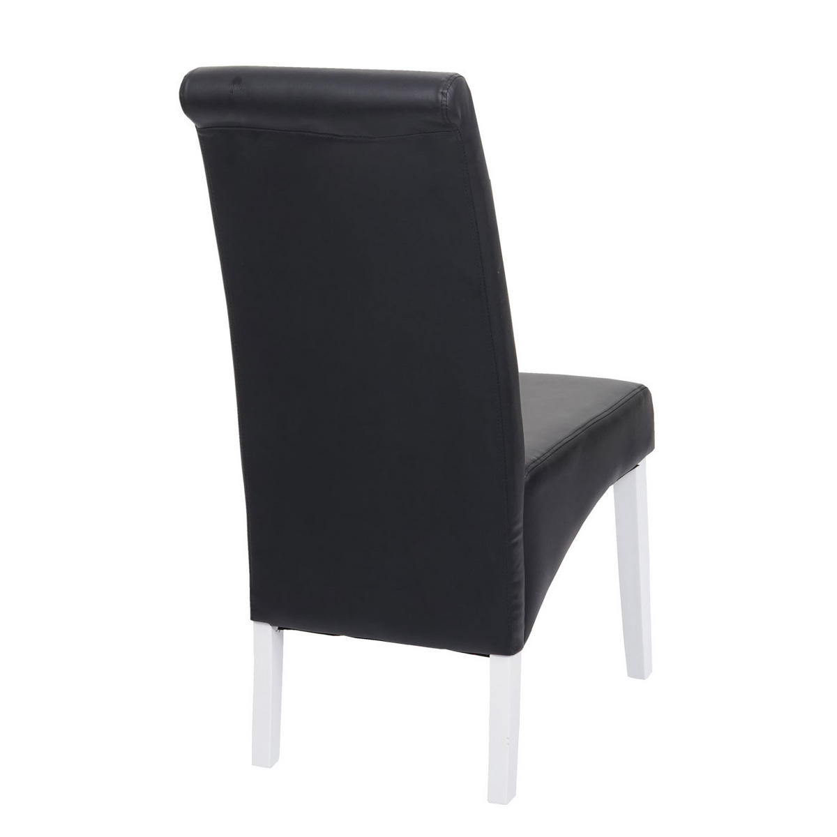 ESSZIMMERSTUHL Schwarz, Weiß 2er-Set - Schwarz/Weiß, Leder (46/99/50cm) - MCW