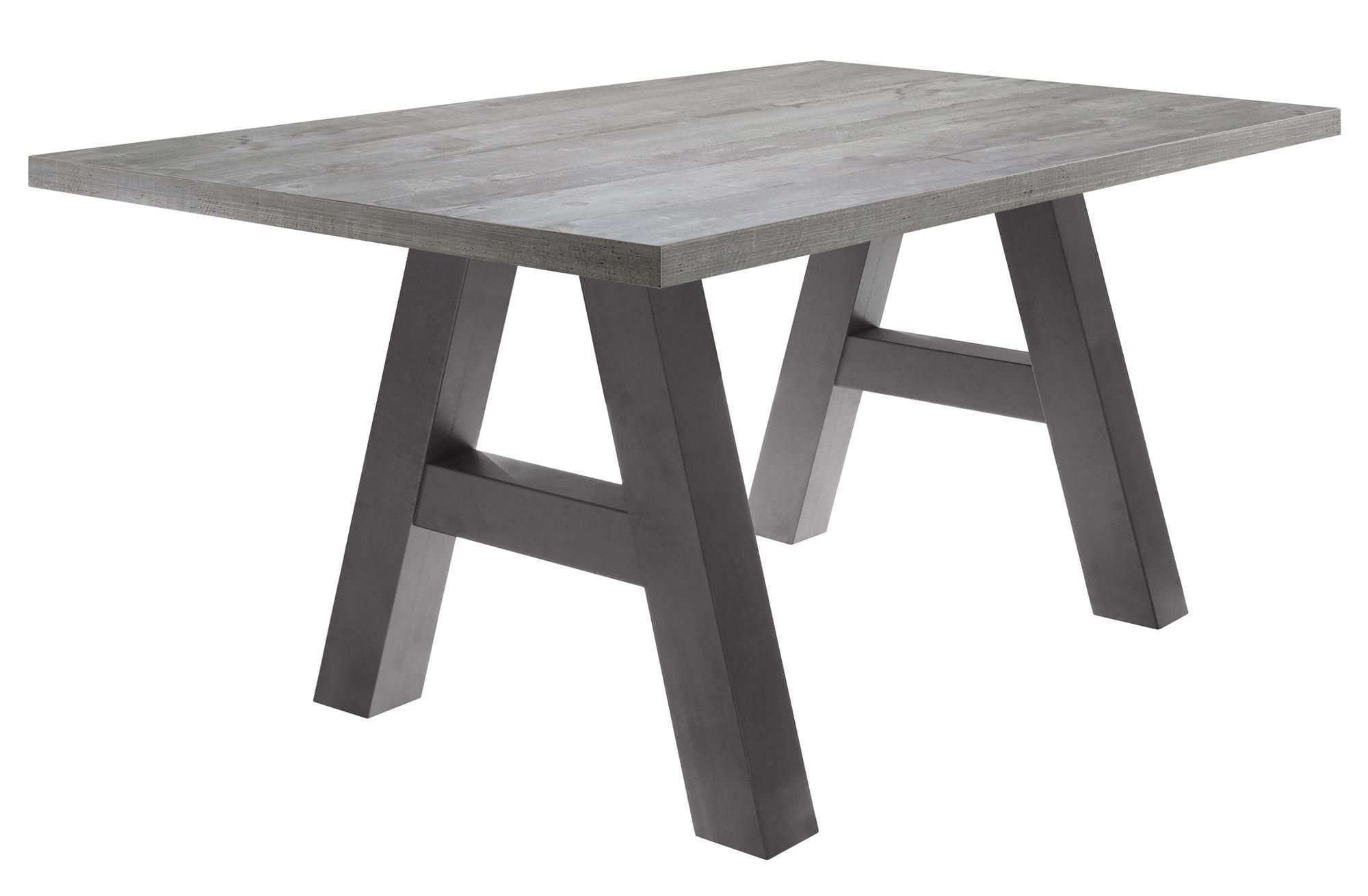ESSZIMMERTISCH Elia 4 200 x 100 x 75 Esstisch Graphit/Beton - Hellgrau, Holz (200/100/75cm) - 58aufmkessel