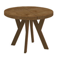 ESSTISCH Runder Ausziehbarer PERO 100/150, Eiche Lefkas - Dunkelbraun, Holz (150/100/77cm) - Dekori_Interiors