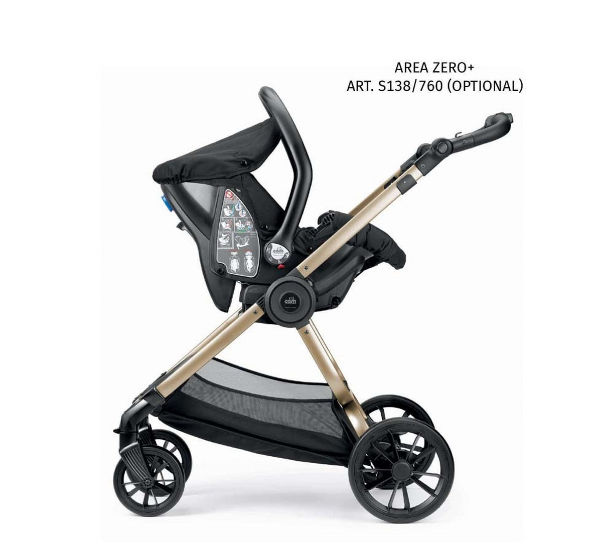 BABYSCHALE Area Zero+ Baby-Autositz - Schwarz, Kunststoff (64/58/45cm) - Cam il Mondo del Bambino S.p.A.
