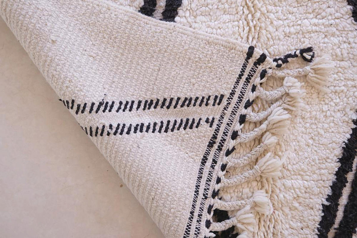 BERBERTEPPICH aus reiner Wolle 151x 243 cm - Beige, Naturmaterialien (151/243cm) - AFK Living