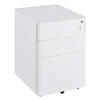 AKTENSCHRANK mit 3 Schubladen, Stahl, Weiß, 39 x 48 x 59 cm - Weiß, Metall (48/59/39cm) - Vinsetto