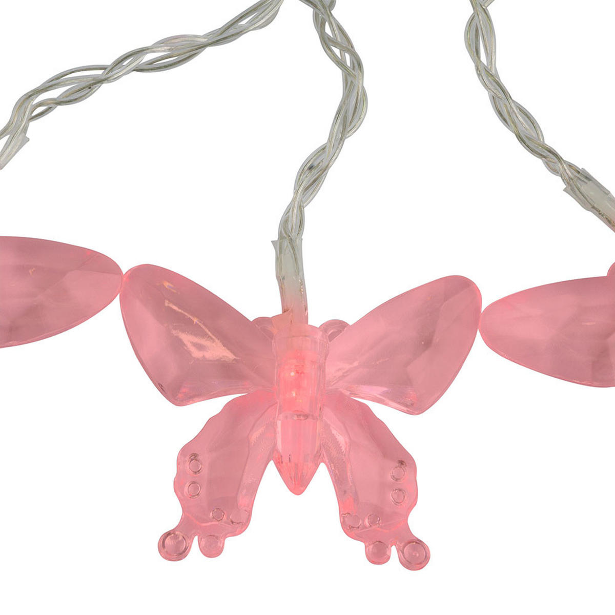 LED AUSSENLEUCHTE Lichterkette Schmetterling Klar - Klar, Kunststoff (470/6/5cm) - Globo Lighting