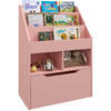 KINDERBÜCHERREGAL - Rosa, Holzwerkstoff (29.9/90/60cm) - HOMCOM