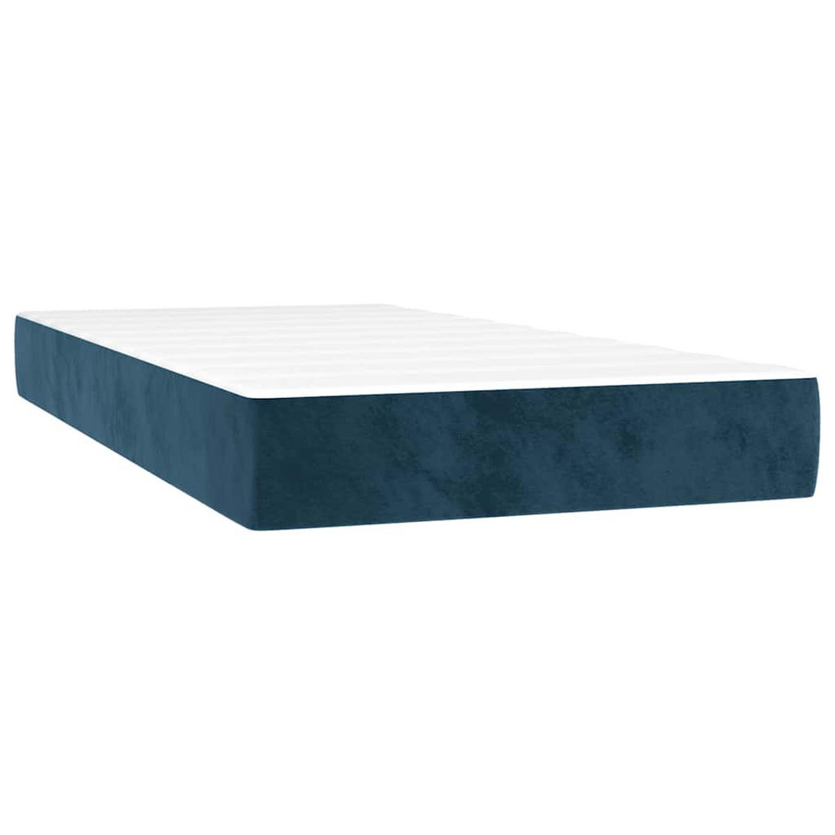 BOXSPRINGBETT 100/200 Cm Blau Samt - Blau, Textil (100/203cm) - vidaXL