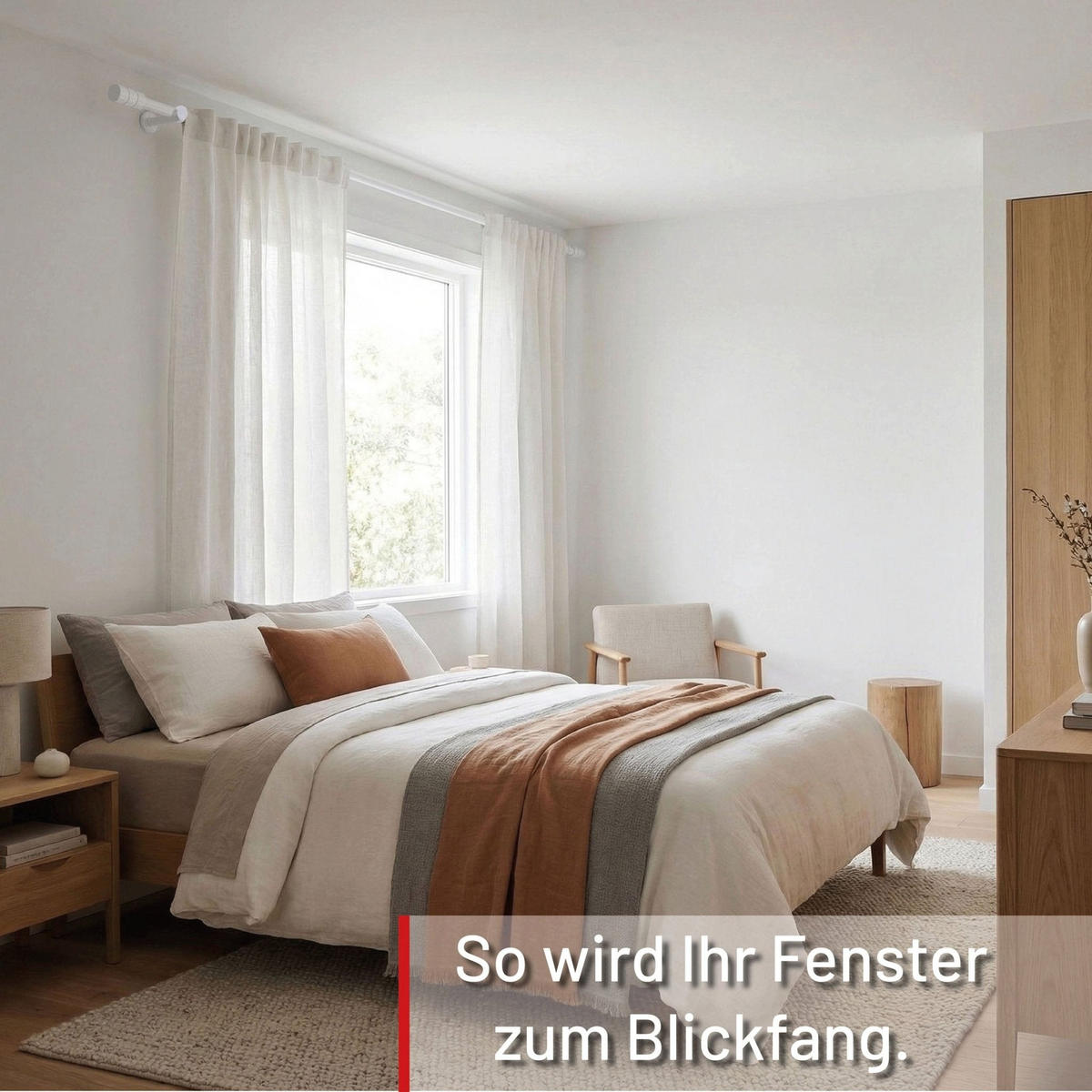 GARDINENSTANGE auf Maß 25mm 1-läufig Weiß mit Zylinder - Serie Style - biela, kov (160cm) - Deco-Raum