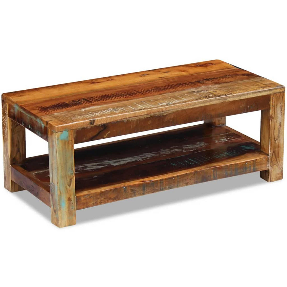 COUCHTISCH Altholz Massiv 90x45x35 cm - Braun, Holzwerkstoff (90/90/35cm) - furnicato