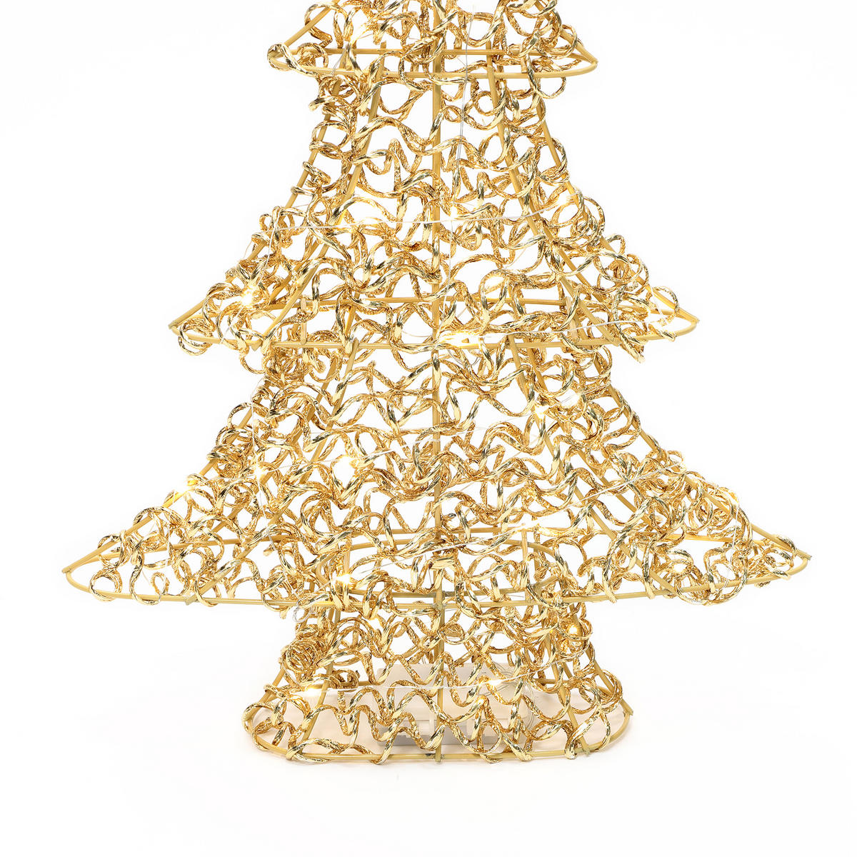 WEIHNACHTSBAUM HTHD0237 - Goldfarben, Kunststoff/Metall (13/55/37cm) - Hometopia