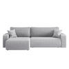 SCHLAFSOFA MILANO XL und bettkasten stoff Poso Dicker Cord Grau Links - Grau, Holz (274/82/145cm) - Kaiser Möbel