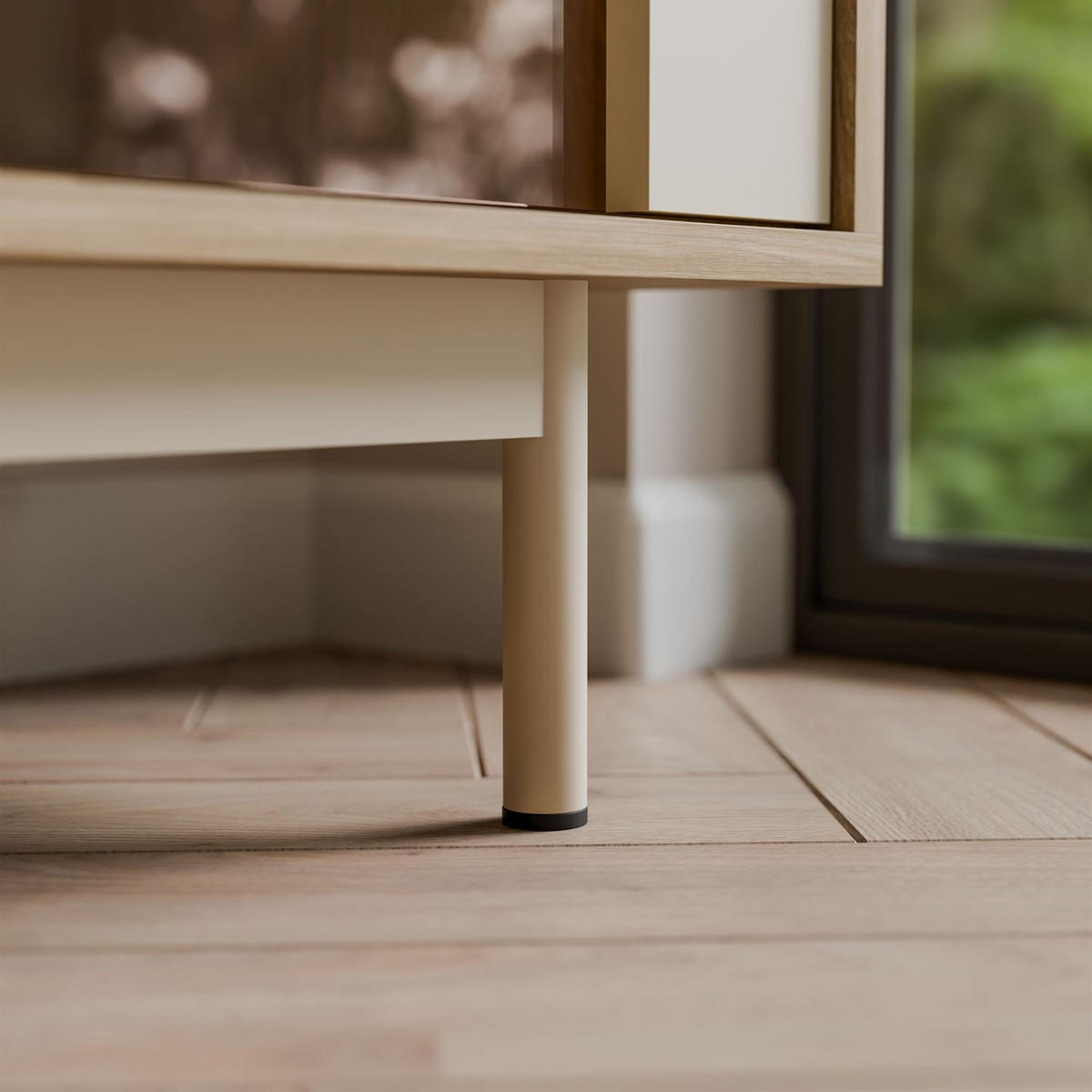 KOMMODE FLORENCE 3D1W mit LED-Beleuchtung - Kaschmir, Holzwerkstoff (184/77/40cm) - Lookway