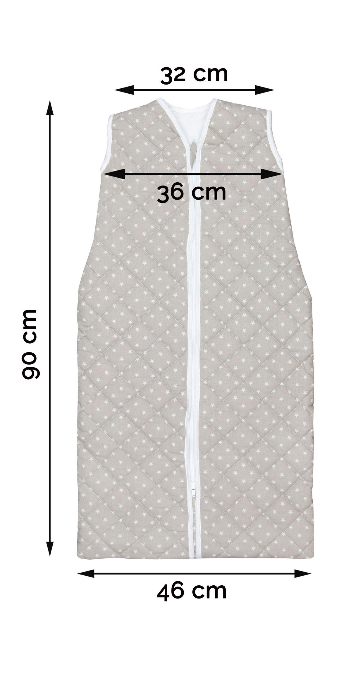 BABYSCHLAFSACK, 90 cm, 100% Baumwolle, Grau - Grau, Textil (34/90cm) - Zollner
