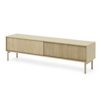 KOMMODE Weiß AVO Ryflowana RTV 2D 187 cm - Gelb, Holz (187.1/51.8/39.5cm) - Sepro Meble