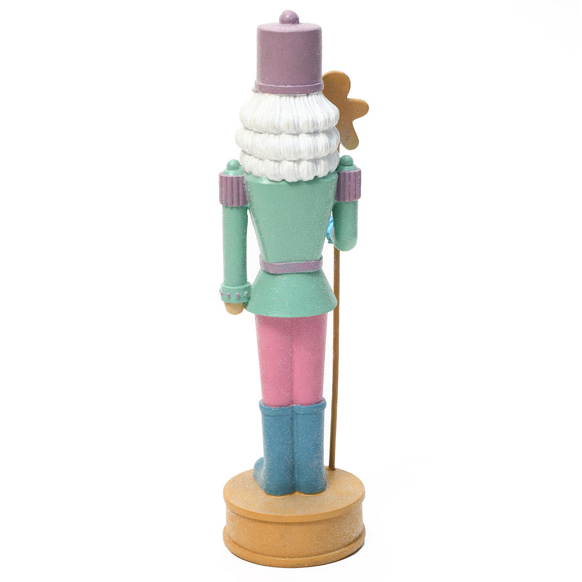 NUSSKNACKER Figur mit LED B13 x T12 x H45 cm - Pink, Naturmaterialien (12/45/13cm) - Hometopia