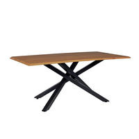 ESSTISCH MONTANA/ 180x90 cm - Eiche Handwerk Dekor und Schwarz - Eichefarben, Holzwerkstoff (180/90/75.5cm) - Weber Industries