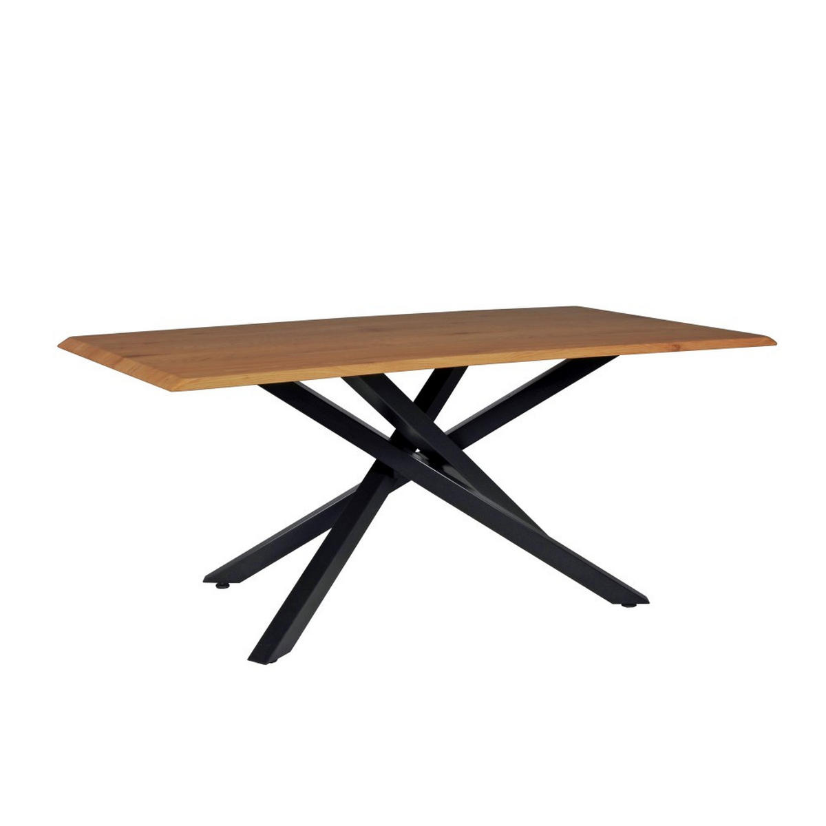 ESSTISCH MONTANA/ 180x90 cm - Eiche Handwerk Dekor und Schwarz - Eichefarben, Holzwerkstoff (180/90/75.5cm) - Weber Industries