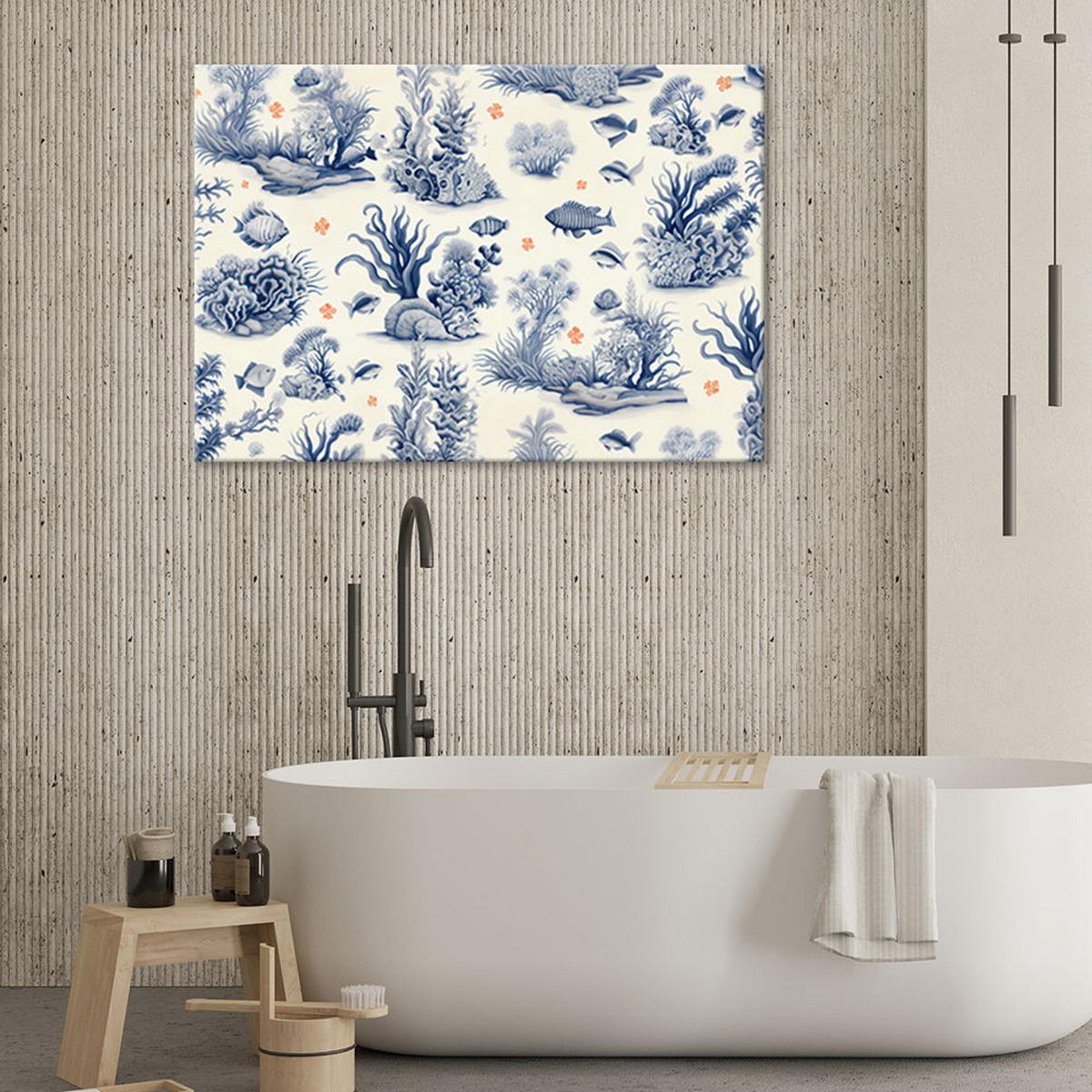 KUNSTDRUCK Blau 100/70 cm - Blau, Textil (100/70cm) - KUNSTLOFT