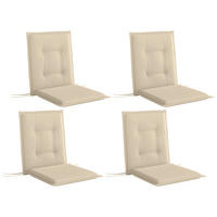 SITZKISSEN 4er Set 108 x 50 x 5 cm - Beige, Kunststoff (50/5/108cm) - Outsunny