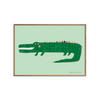 POSTER mit Rahmen Wild Apple - Crocodile - Eichefarben/Grün, Holz/Papier (30/40cm) - Poster&Frame