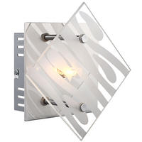 WANDLEUCHTE CARAT Chrom Silber - Silberfarben, Glas (17/7.8/17cm) - Globo Lighting