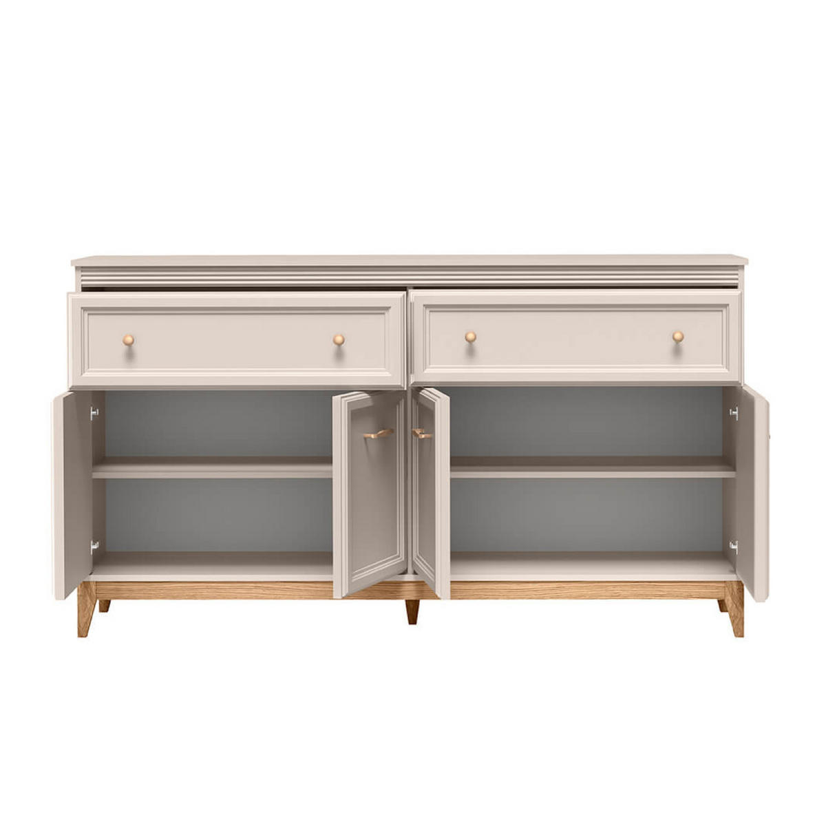 KOMMODE Windsor W-2 179 x 100 x 40,5 cm Kaschmir - Kaschmir/Eichefarben, Eichenholz/Holzwerkstoff (179/100/40.5cm) - Koseto