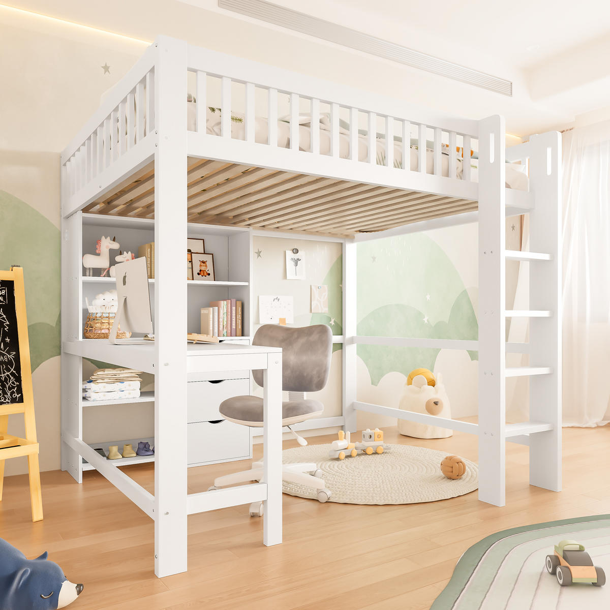 HOCHBETT 140/200 cm Weiß - Weiß, Holz - Raumix