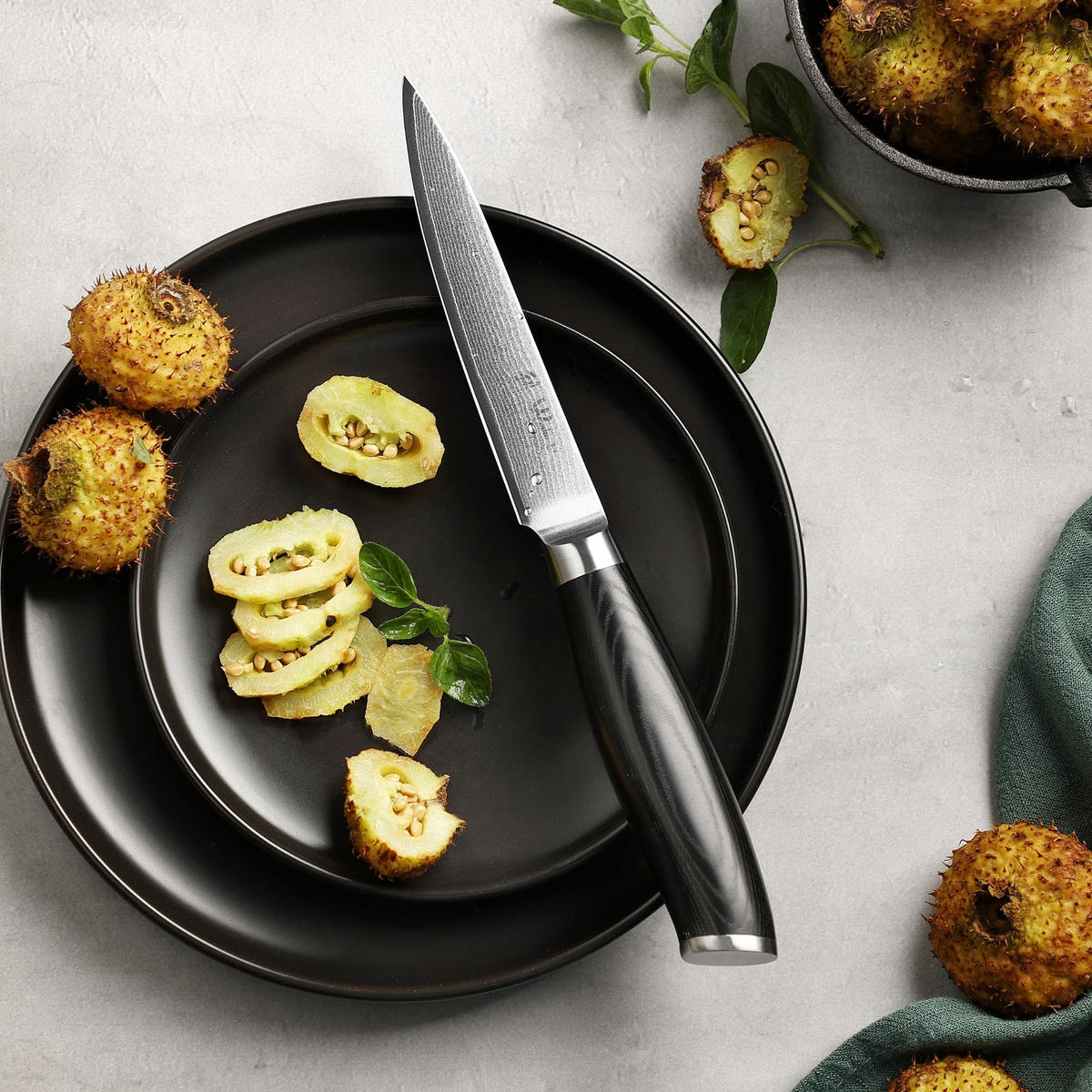 ALLZWECKMESSER 12 cm - Schwarz, Metall (24cm) - Wakoli